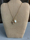 Heart & Cross & Pearl Charm Necklace