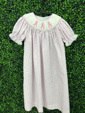 Girls Smocked Dress with Bunnies