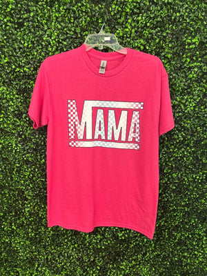 Mama T-Shirt in checkered pattern