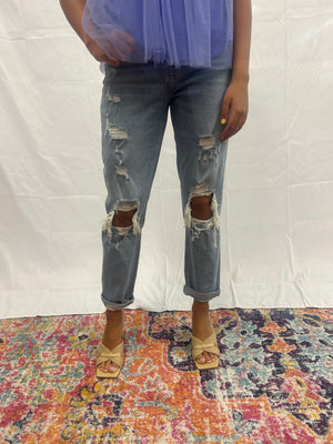 Vervet Denim Skeeter Distressed Boyfriend Jean