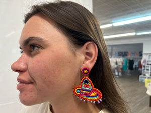 Red Sombrero Earrings