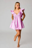 Buddy Love Penny Ruffle Sleeve Dress in Lilac